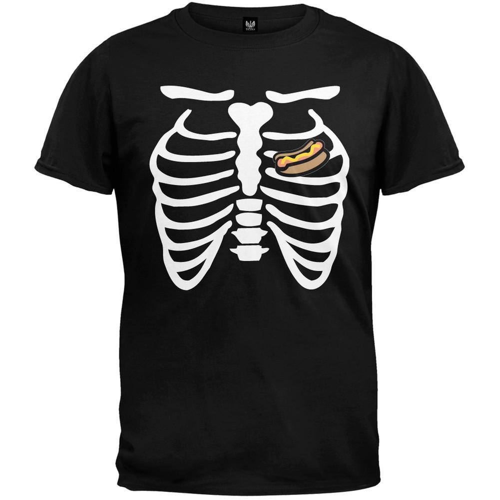 Hot Dog Heart Skeleton Costume T-Shirt