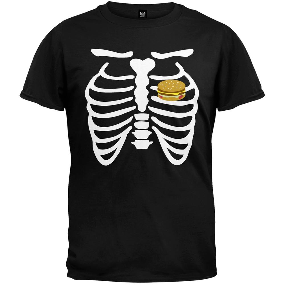 Hamburger Heart Skeleton Costume T-Shirt