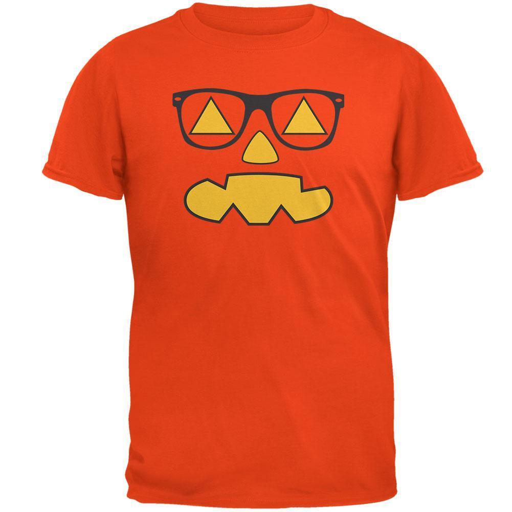 Pumpkin Face with Sunglasses Orange T-Shirt