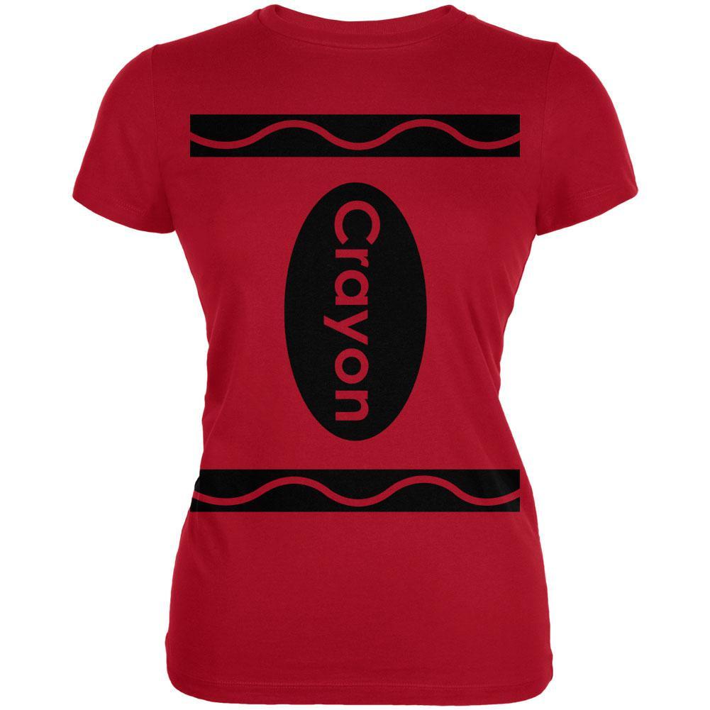 Halloween Crayon Costume Red Juniors T-Shirt