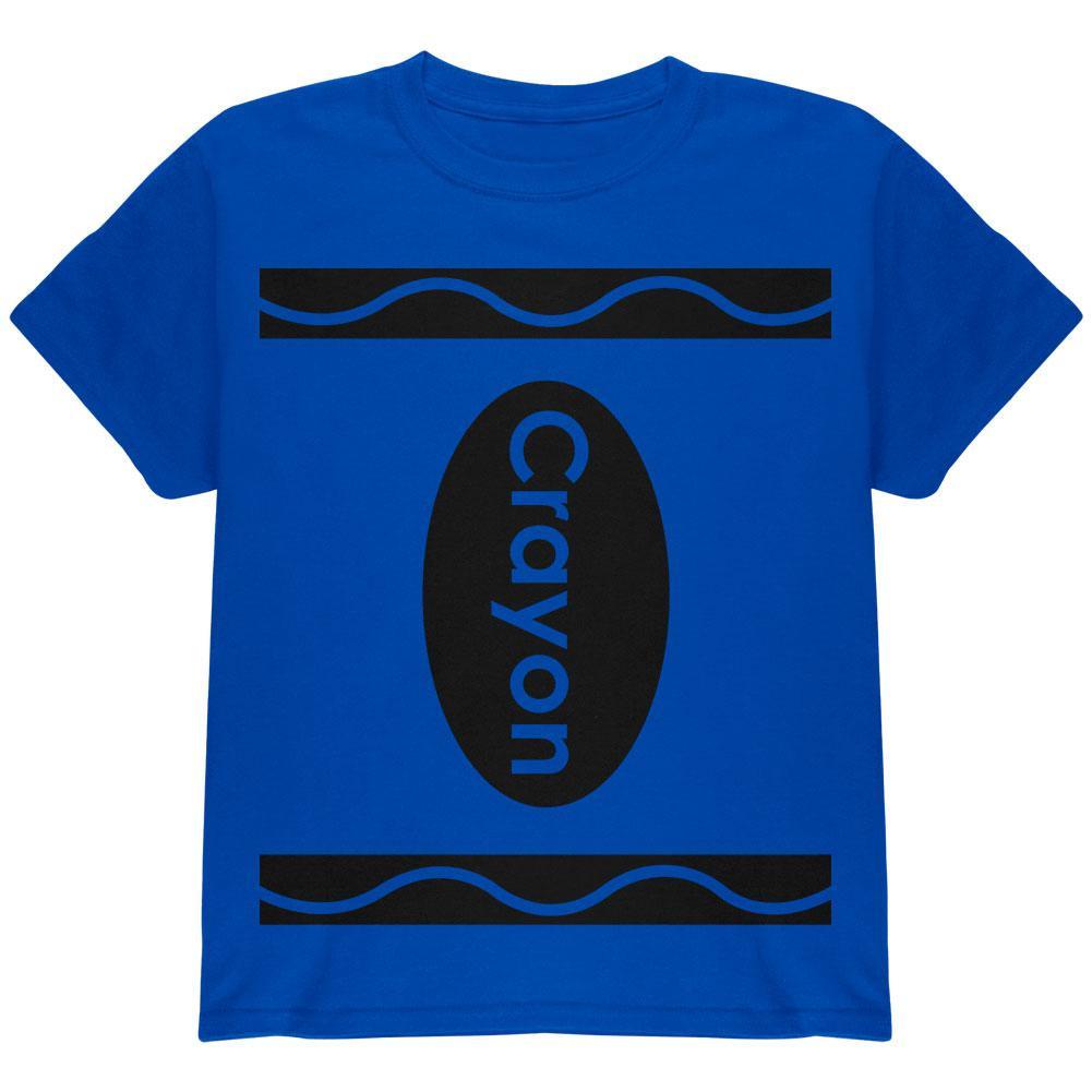 Halloween Crayon Costume Youth Blue T-Shirt