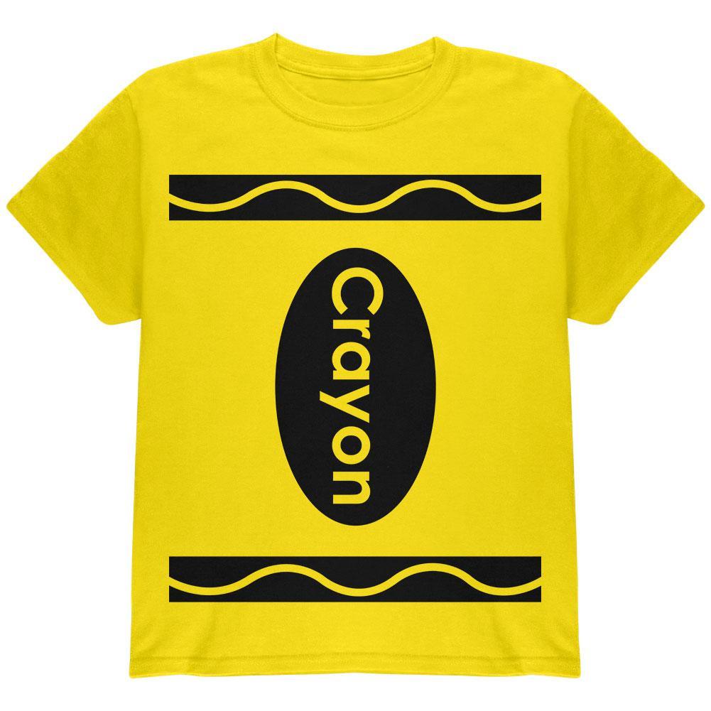 Halloween Crayon Costume Youth Yellow T-Shirt