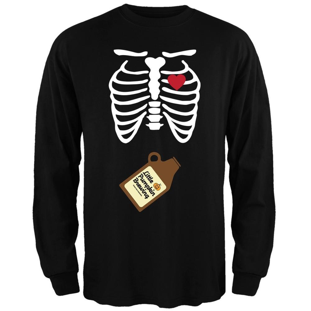 Little Pumpkin Brewing Baby Pregnant Skeleton Halloween Costume Long Sleeve