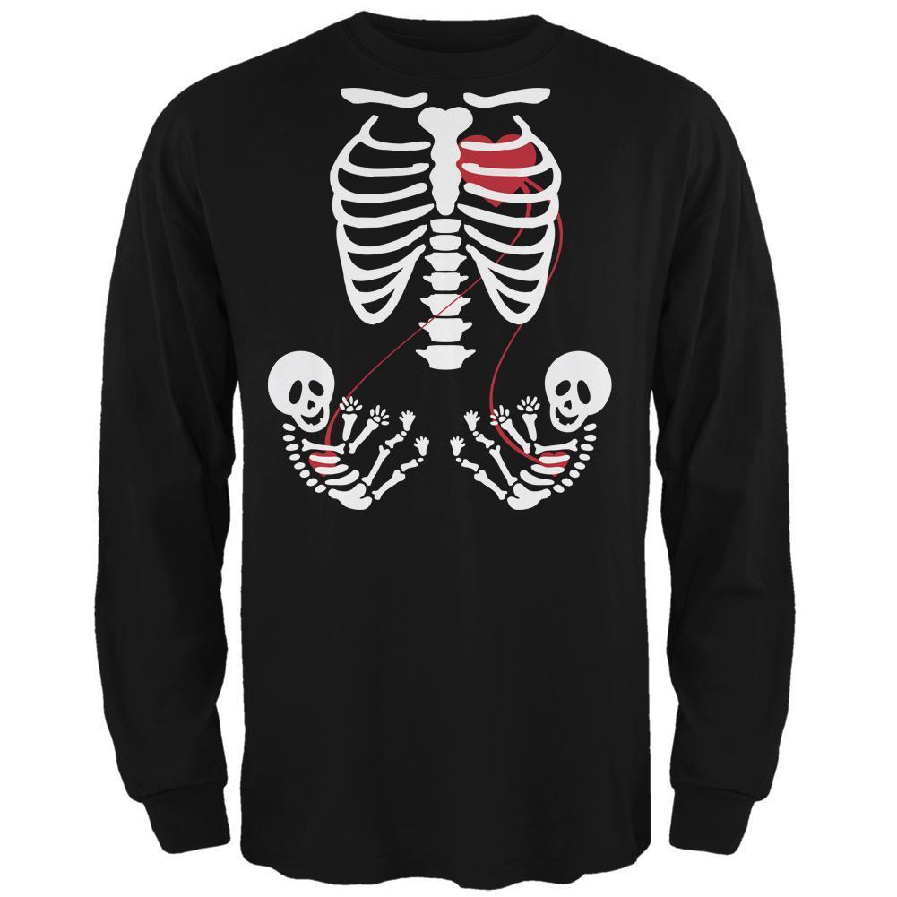 Halloween Twin Baby Skeletons Long Sleeve T-Shirt