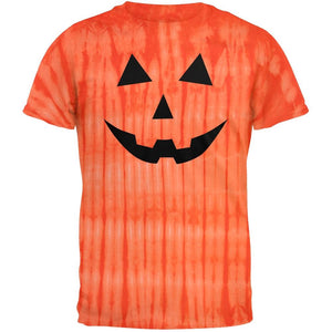 Halloween Jack-O-Lantern Classic Face Tie Dye T-Shirt