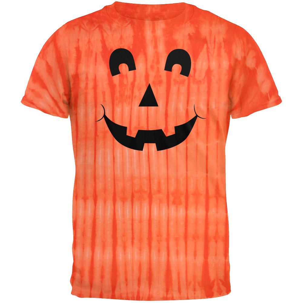 Halloween Jack-O-Lantern Excited Face Tie Dye T-Shirt