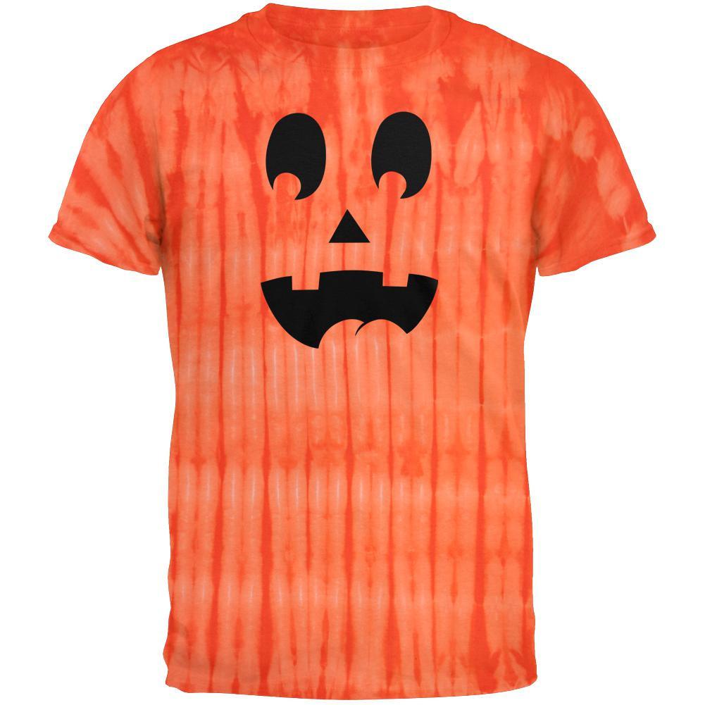 Halloween Jack-O-Lantern Surprised Face Tie Dye T-Shirt