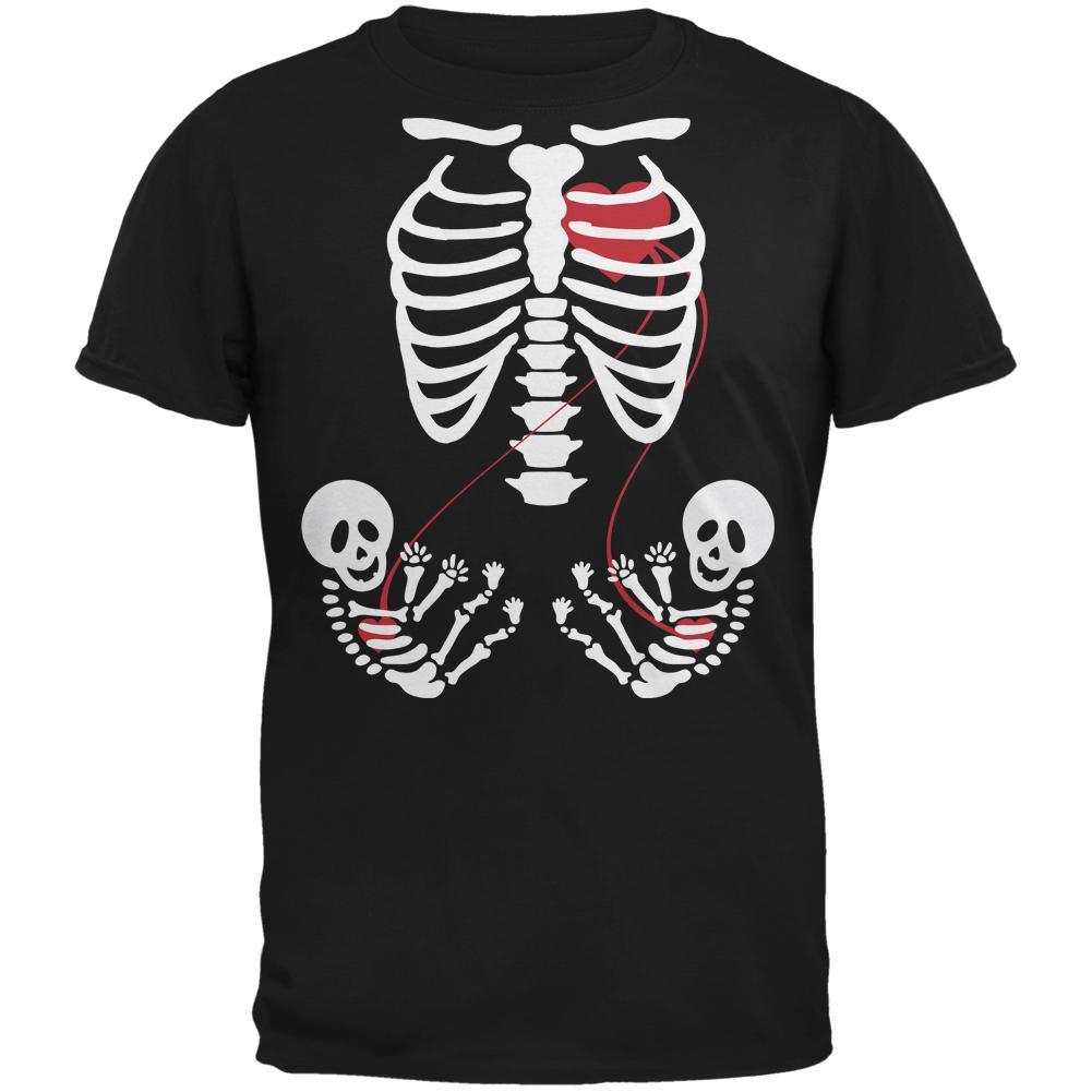 Halloween Twin Baby Skeletons T-Shirt