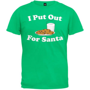 I Put Out For Santa Black T-Shirt