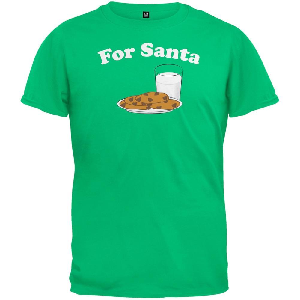 Milk and Cookies For Santa Green Youth T-Shirt