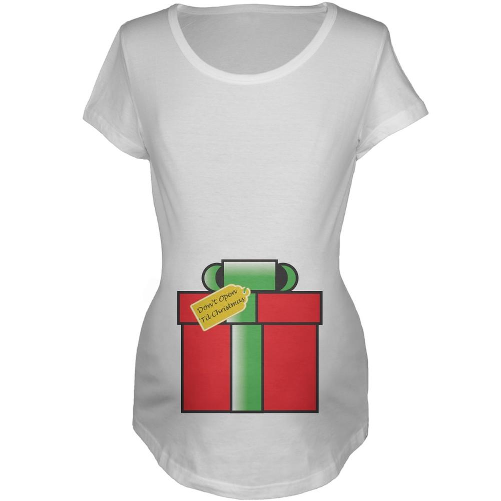 Don't Open 'Til Christmas Maternity T-Shirt