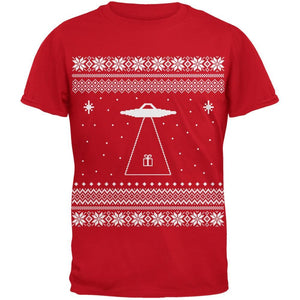 Alien Beam Ugly Christmas Sweater Green Youth T-Shirt