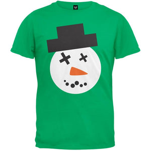 Snowman Face Ugly Christmas Sweater Forest Adult T-Shirt