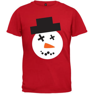 Snowman Face Ugly Christmas Sweater Green Youth T-Shirt