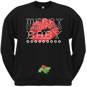 Merry Christmas Baby Ugly Christmas Black Crew Neck Sweatshirt