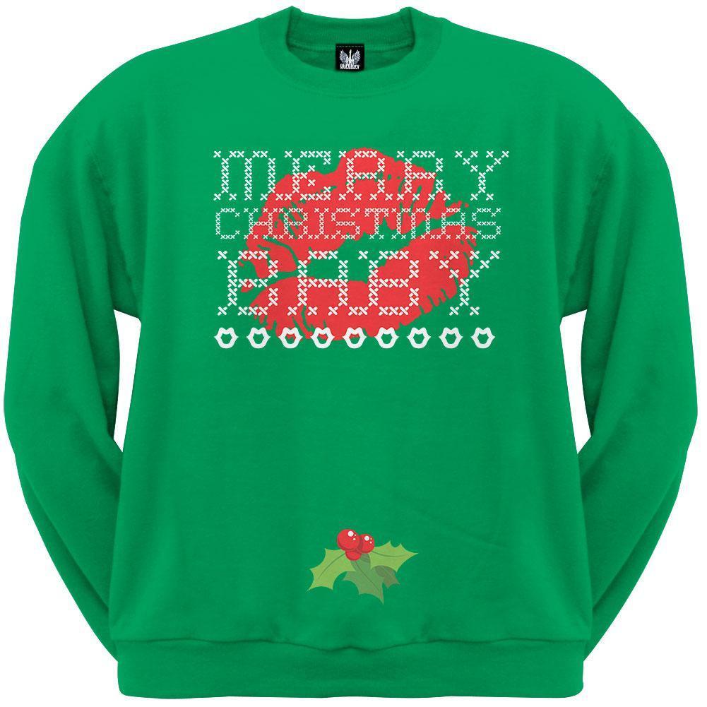 Merry Christmas Baby Ugly Christmas Black Crew Neck Sweatshirt