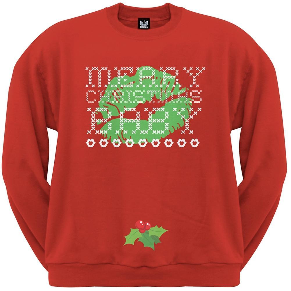 Merry Christmas Baby Ugly Christmas Black Crew Neck Sweatshirt