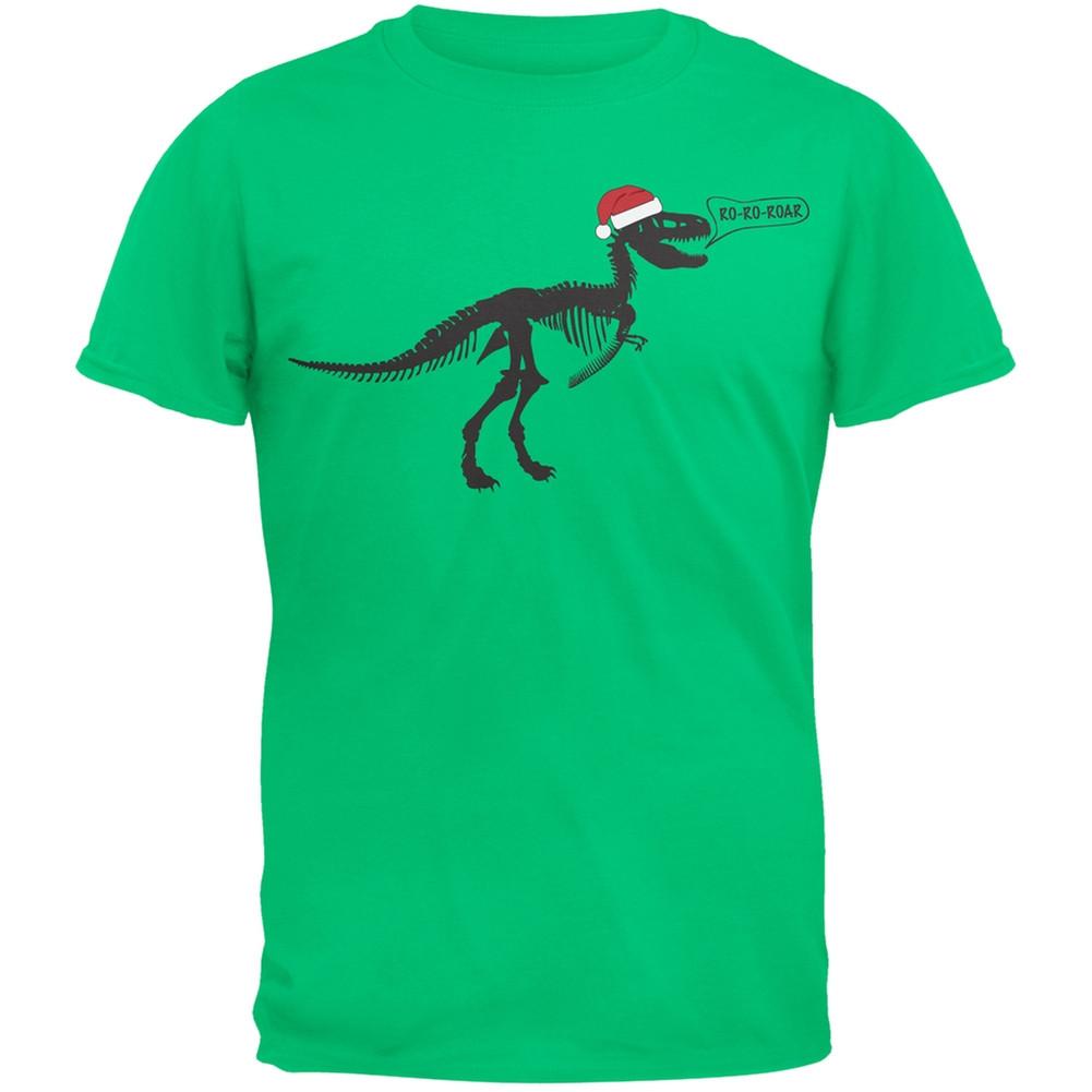 T-Rex Santa Green T-Shirt