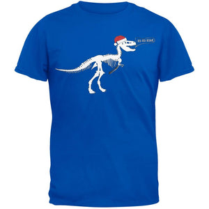 T-Rex Santa Blue T-Shirt