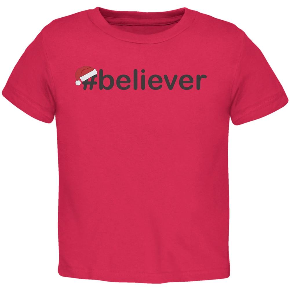 #Believer Santa Toddler Red T-Shirt