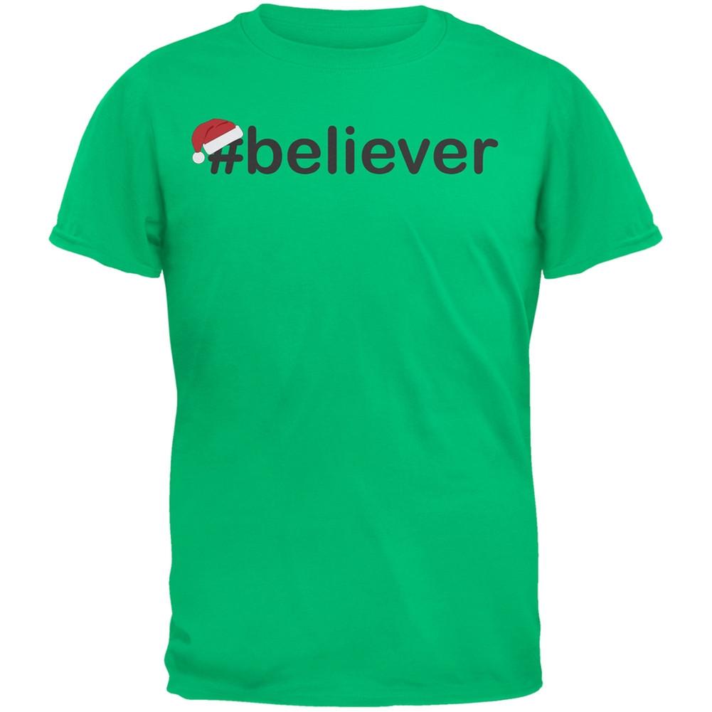 #Believer Santa Youth Green T-Shirt