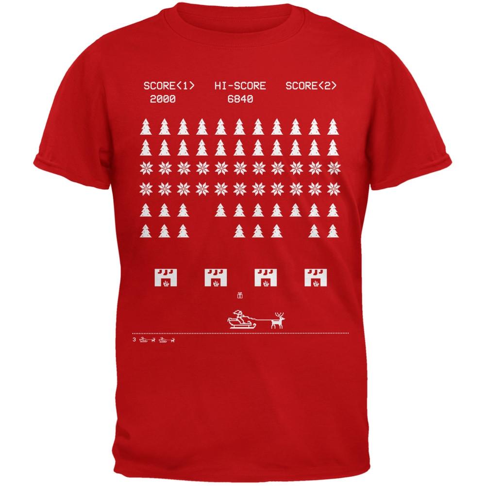 Classic Arcade Game Ugly Christmas Sweater Red T-Shirt