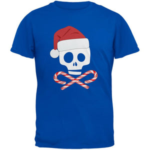 Skull And Cross Candy Canes Santa Black Youth T-Shirt