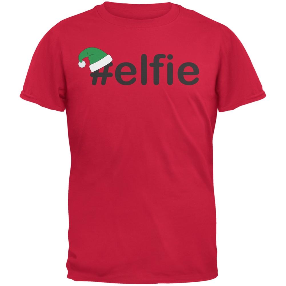 #Elfie Christmas Hashtag Green Youth T-Shirt