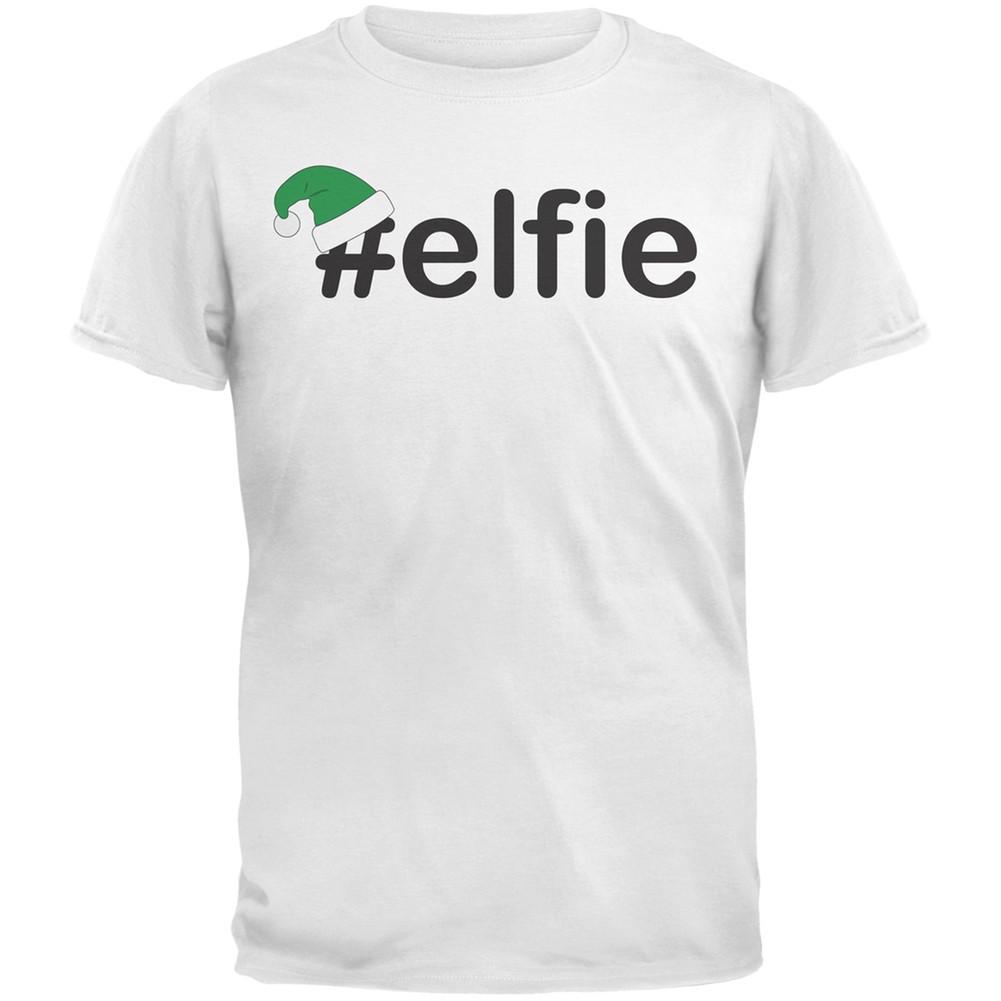 #Elfie Christmas Hashtag Green Youth T-Shirt