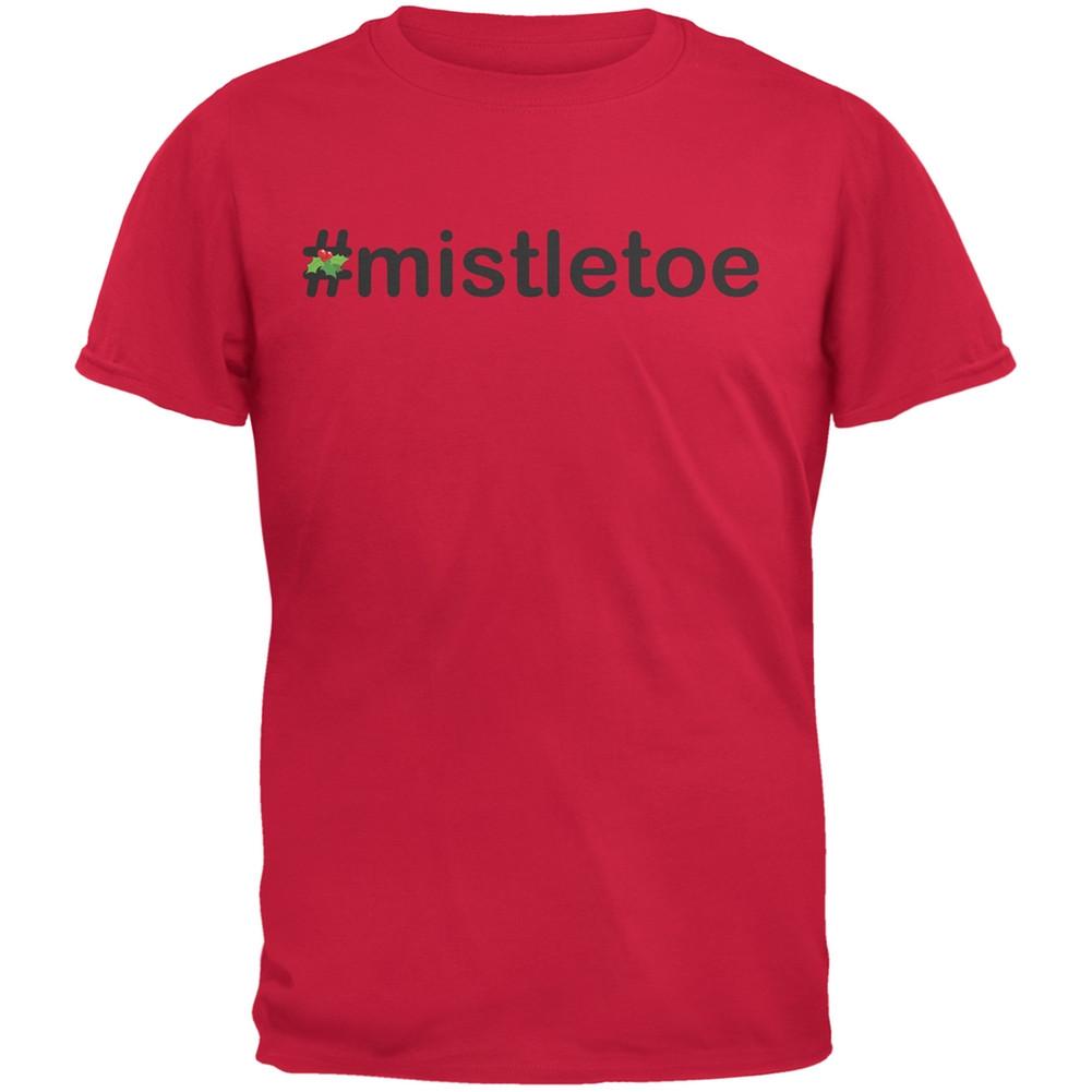 #Mistletoe Christmas Hashtag Green Youth T-Shirt