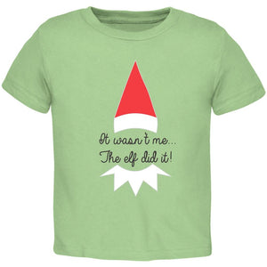 The Elf Did It Black Toddler T-Shirt