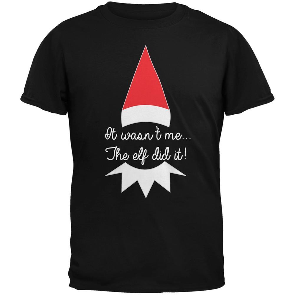 The Elf Did It Black Youth T-Shirt