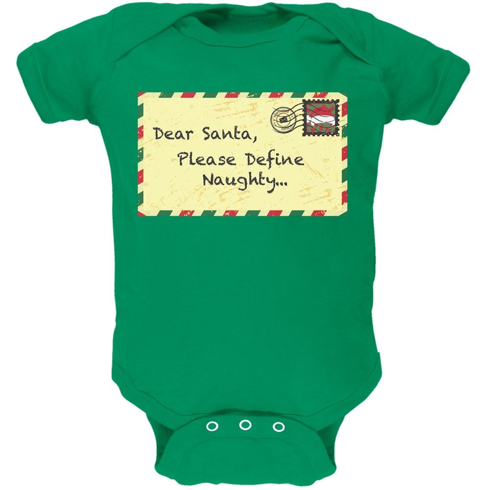 Dear Santa Please Define Naughty Black Baby One Piece