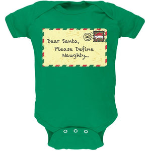 Dear Santa Please Define Naughty Black Baby One Piece