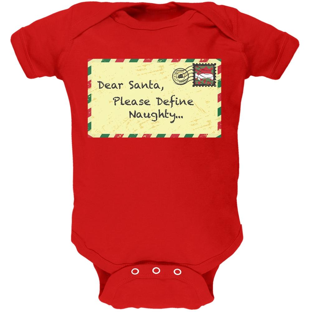 Dear Santa Please Define Naughty Black Baby One Piece