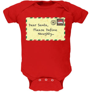 Dear Santa Please Define Naughty Black Baby One Piece