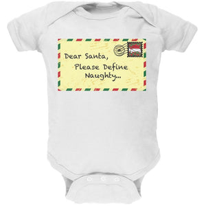 Dear Santa Please Define Naughty Black Baby One Piece