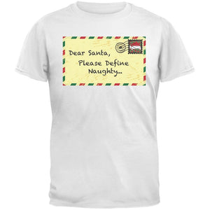 Dear Santa Please Define Naughty Black Youth T-Shirt