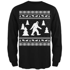 Sasquatch Ugly Christmas Sweater Green Long Sleeve T-Shirt