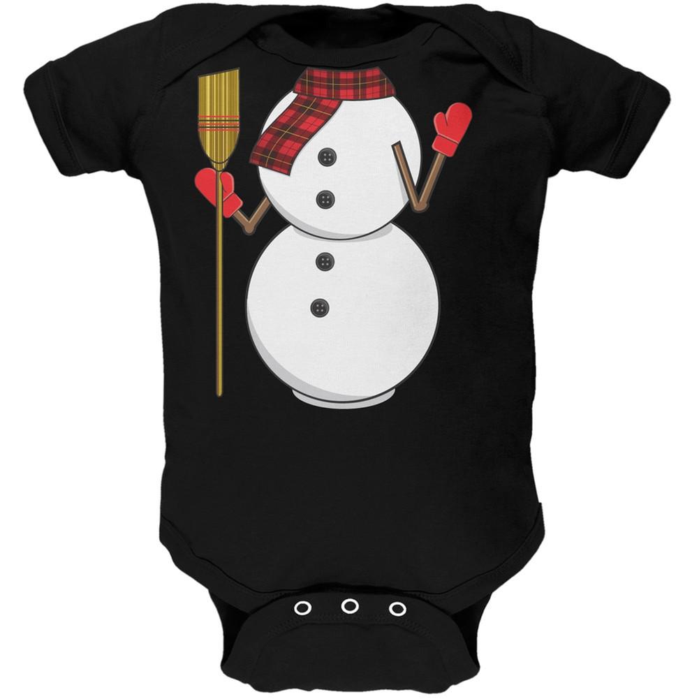 Snowman Body Costume Black Baby One Piece