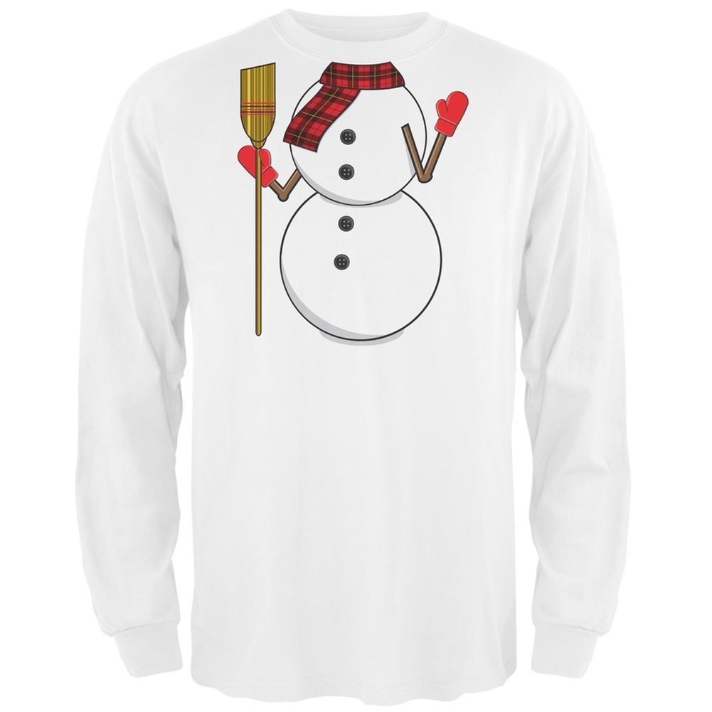 Snowman Body Costume Black Adult Long Sleeve T-Shirt