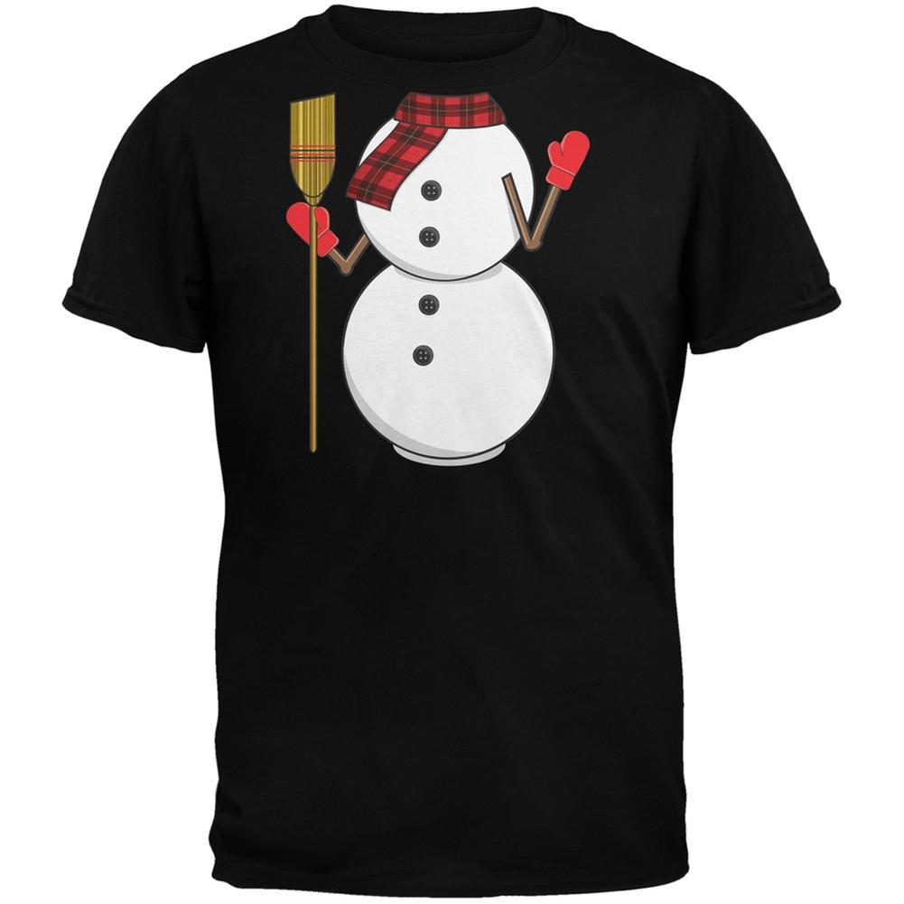 Snowman Body Costume Black Adult T-Shirt