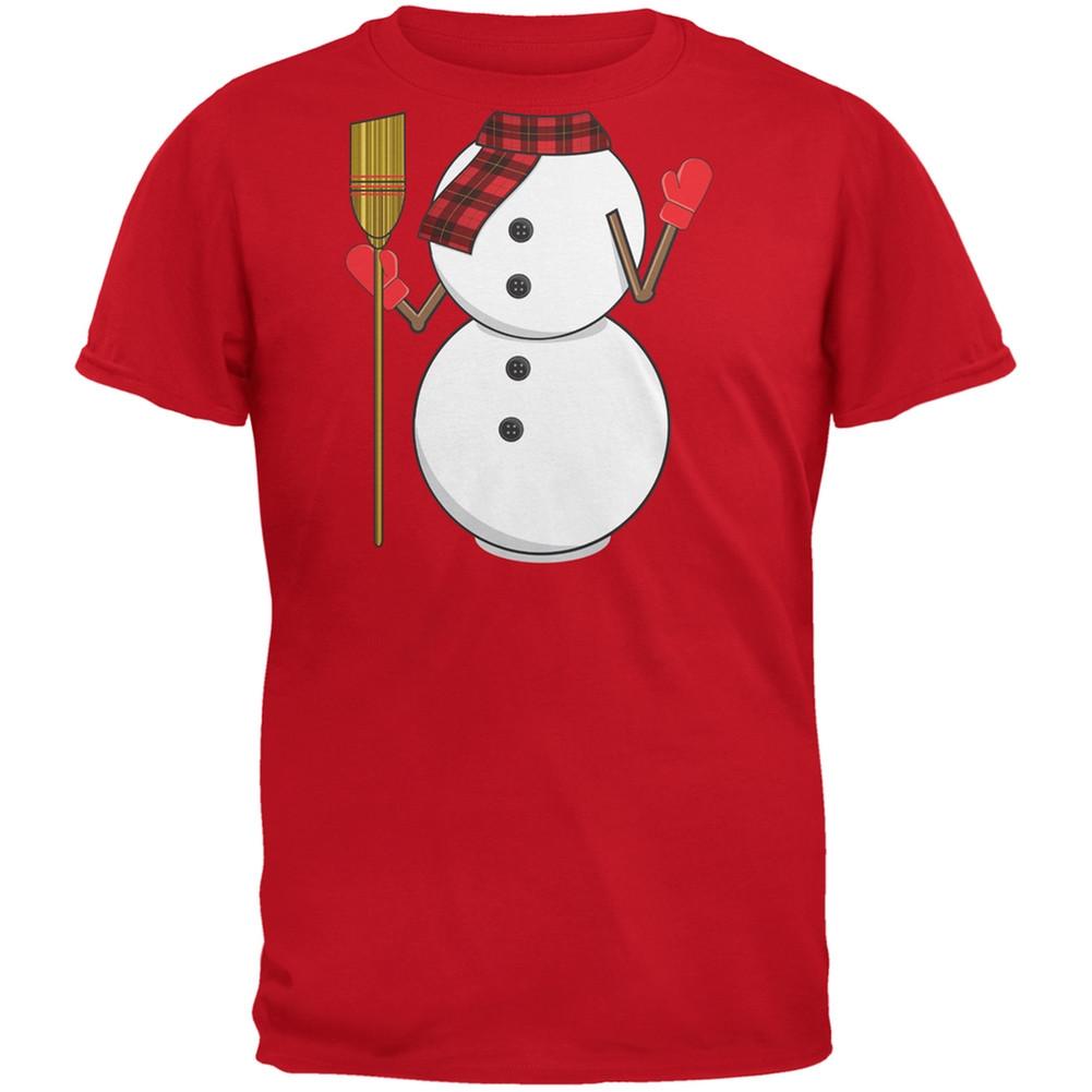Snowman Body Costume Red Adult T-Shirt