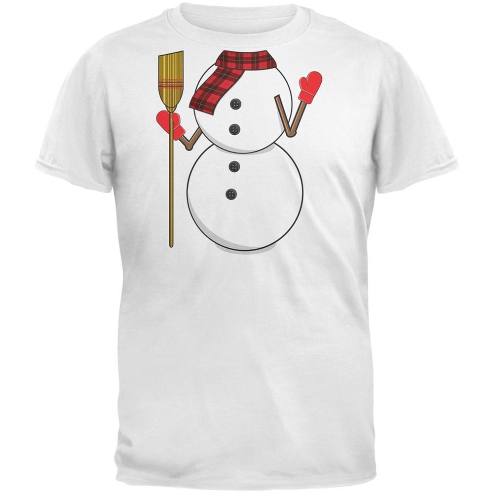 Snowman Body Costume Black Adult T-Shirt