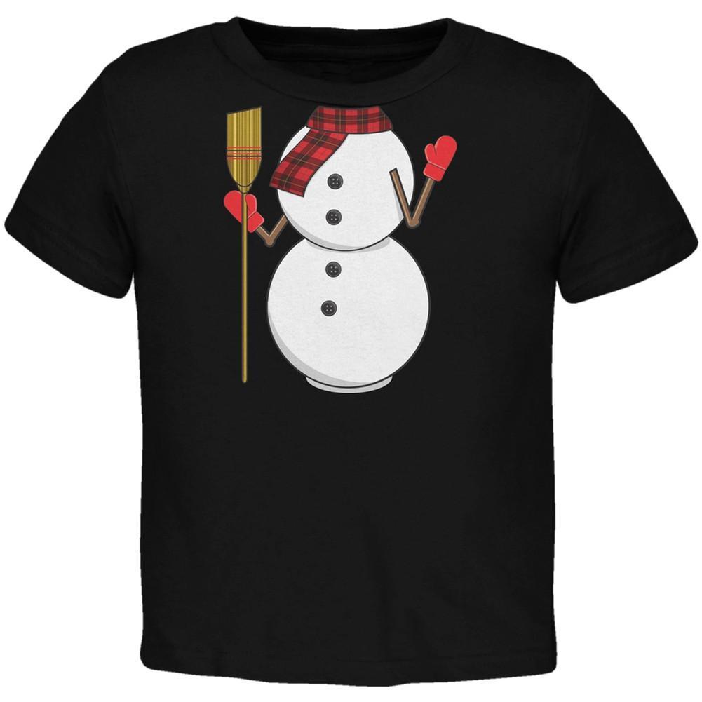 Snowman Body Costume Black Toddler T-Shirt