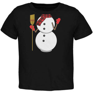 Snowman Body Costume Black Toddler T-Shirt