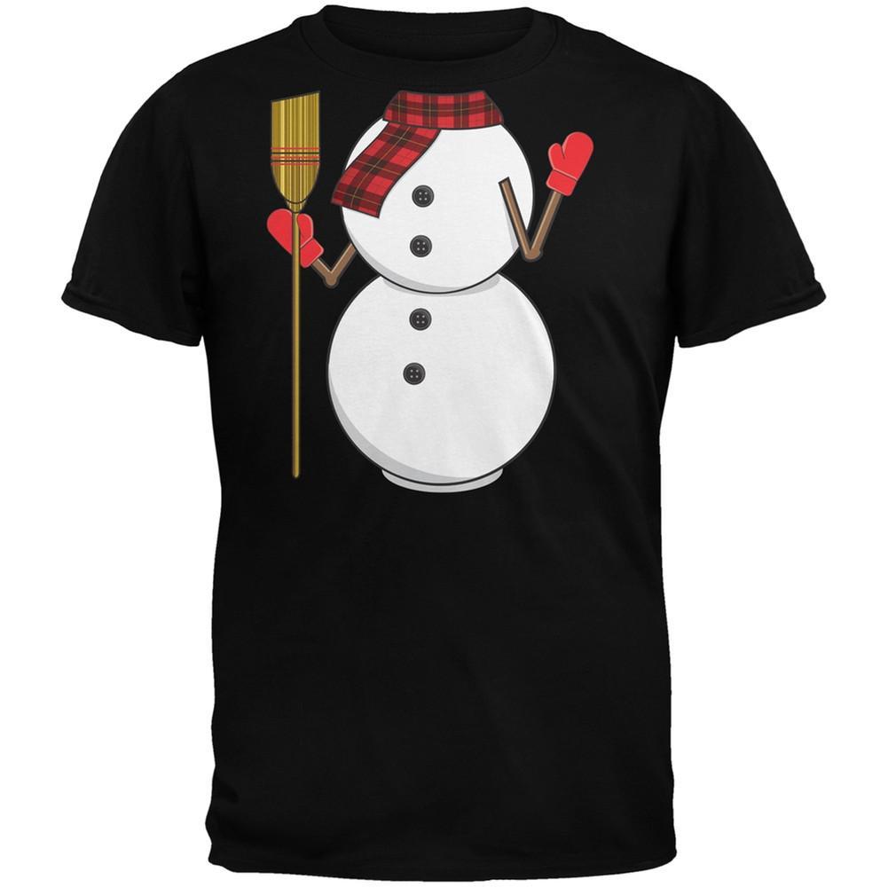 Snowman Body Costume Black Youth T-Shirt