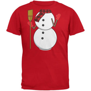 Snowman Body Costume Black Youth T-Shirt