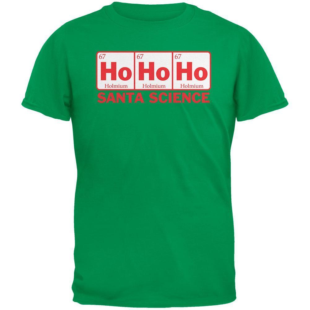 Santa Science Periodic Table Green Youth T-Shirt