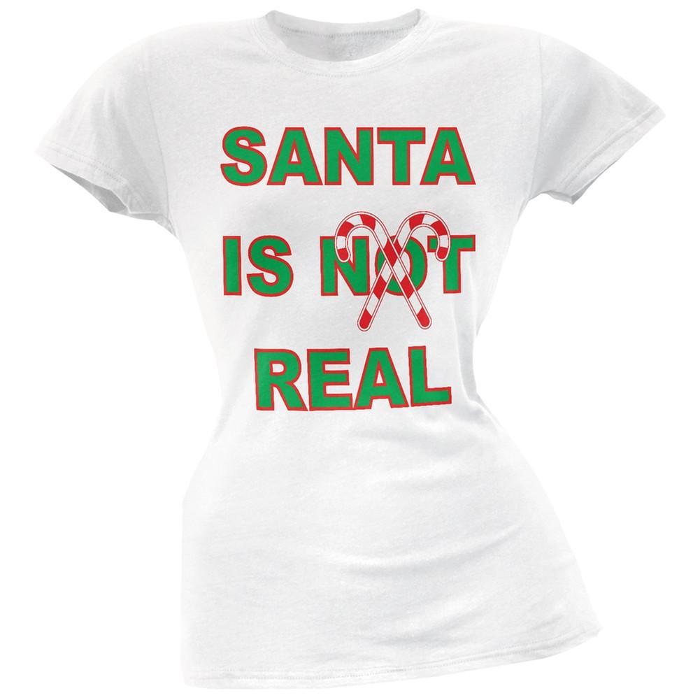 Santa Is Real Green Soft Juniors T-Shirt